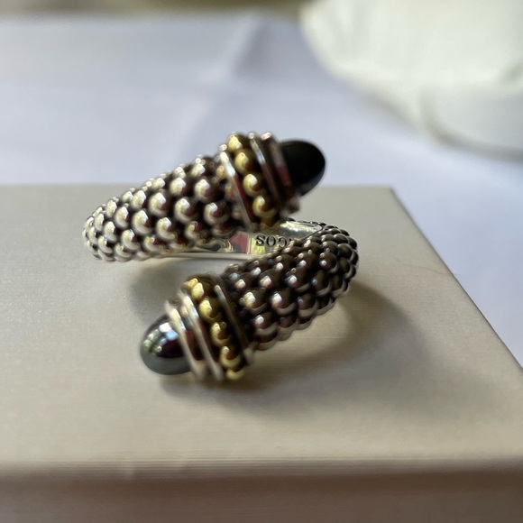 LAGOS Bypass Ring with Hematite Endcaps NWOT - Picture 7 of 8